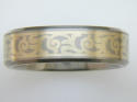 Titanium with Gold inlay Wedding Ring